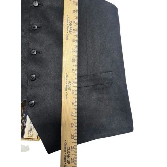 Hardy Amies London Vest 38S Gray Formal Waistcoat NWT Polyester - Picture 4 of 10